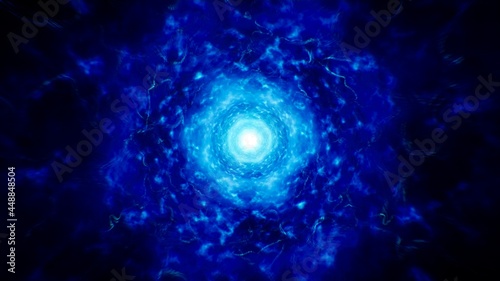 Abstract Glowing Blue Energy Bursting Background