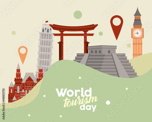 world tourism day postcard
