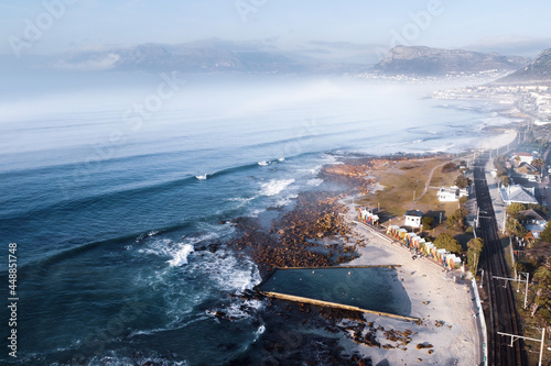 St James tidal pool in Kalk bay, Cape Town. Early morning mist is hanging low. 