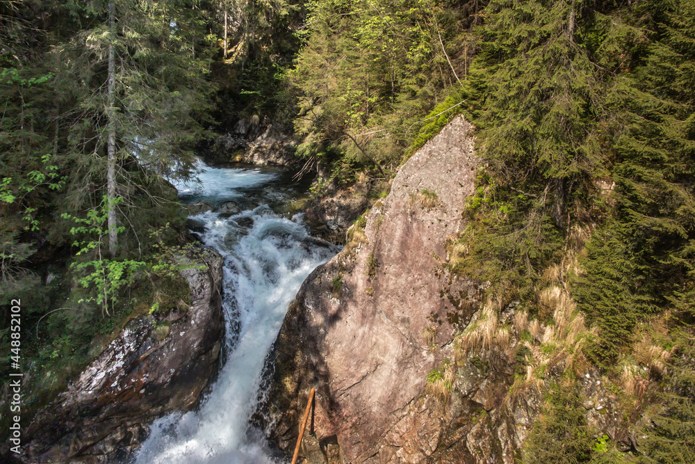 Wodogrzmoty Mickiewicza, often Wodogrzmoty, also the Waterfalls of Mickiewicz waterfalls in the High Tatras formed by three larger and several smaller cascades Wodogrzmoty Mickiewicza, often Wodogrzmoty, also the Waterfalls of Mickiewicz waterfalls in the High Tatras formed by three larger and several smaller cascades