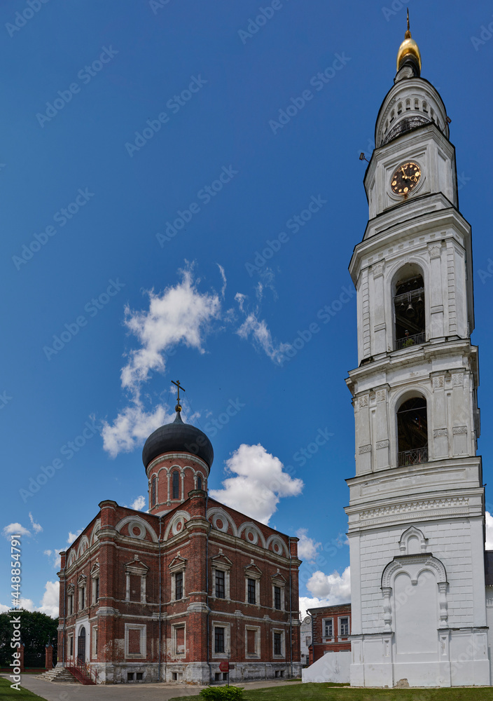 Russia. The town of Volokolamsk. Kremlin. Nikolsky Cathedral and the Bell Tower of the Resurrection Cathedral