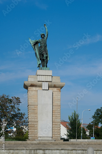 Soviet War Monument by Czech sculptor Vincenc Makovsky at Moravian Square in Brno, Czech Republic photo