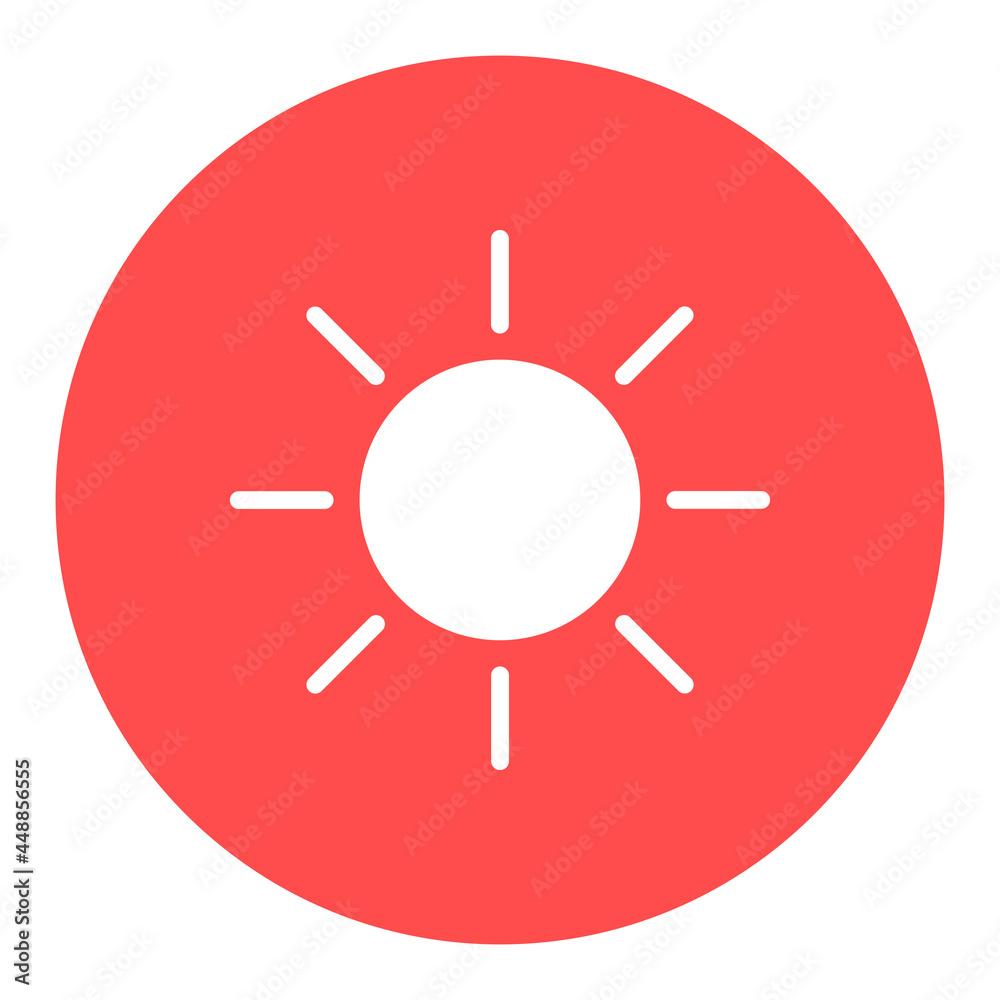 Sun vector glyph icon. Symbol of the good weather Sun vector glyph icon. Symbol of the good weather