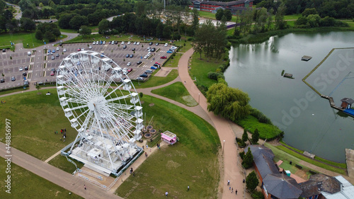 willen lake aerial view with smooth ride photo