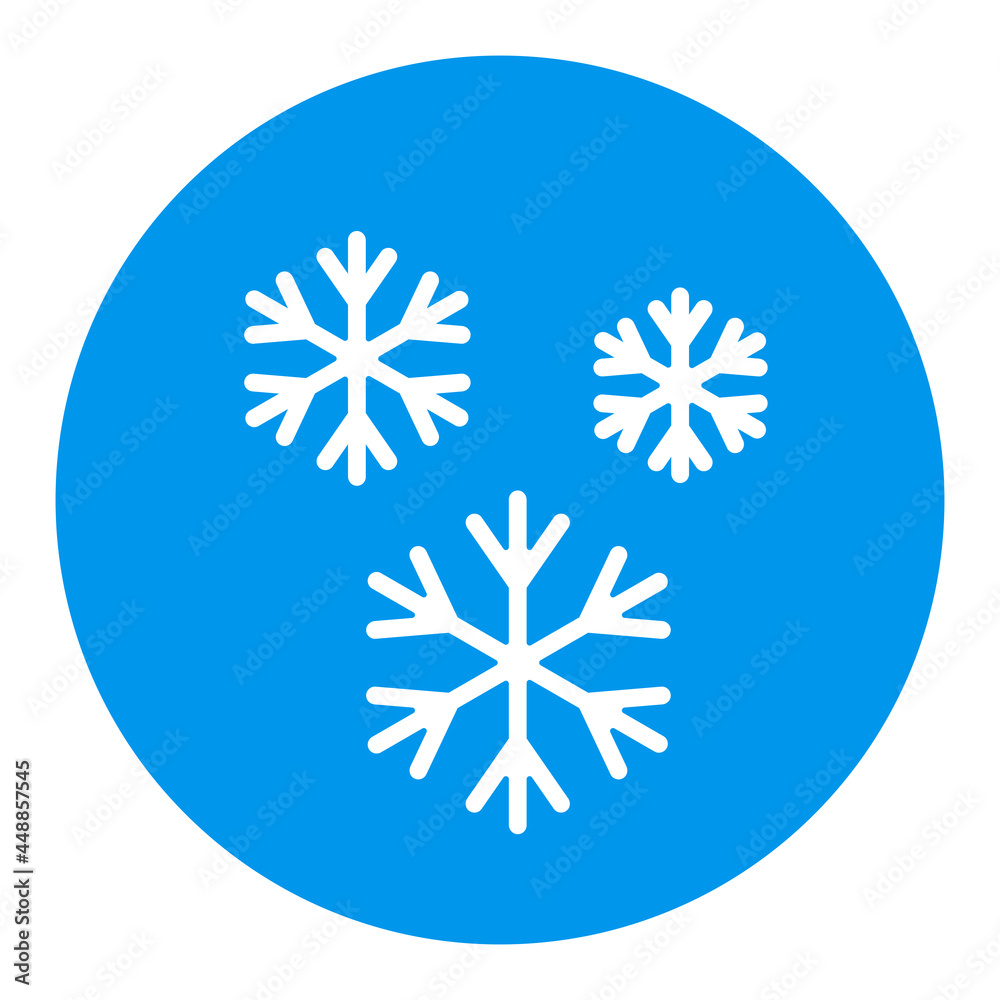 Snowflakes vector flat glyph icon. Weather sign Snowflakes vector flat glyph icon. Weather sign