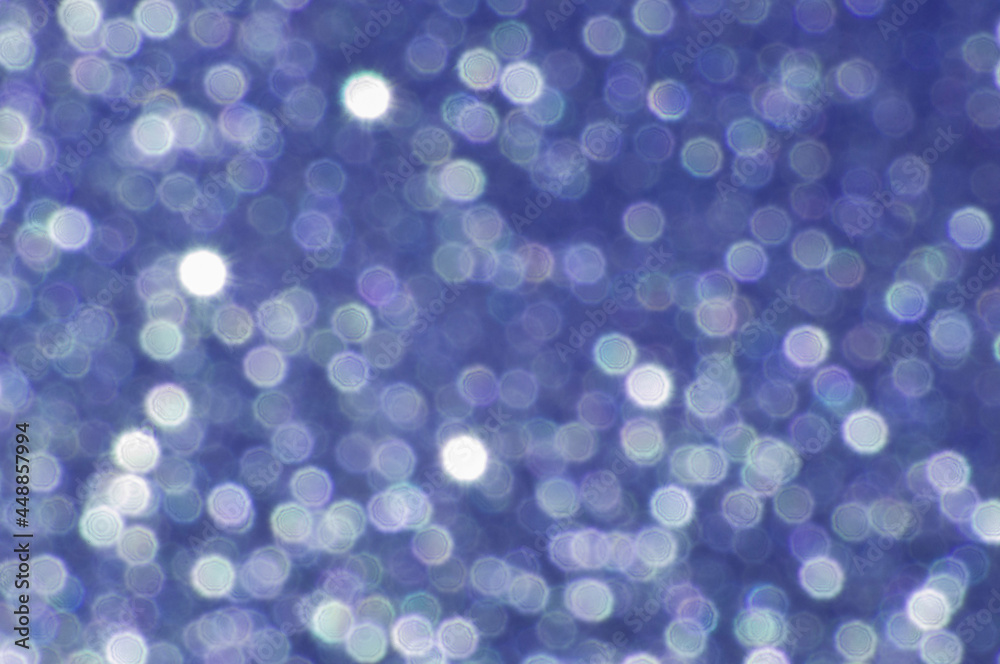 sparkling blue bokeh from drops, abstraction, festive background
