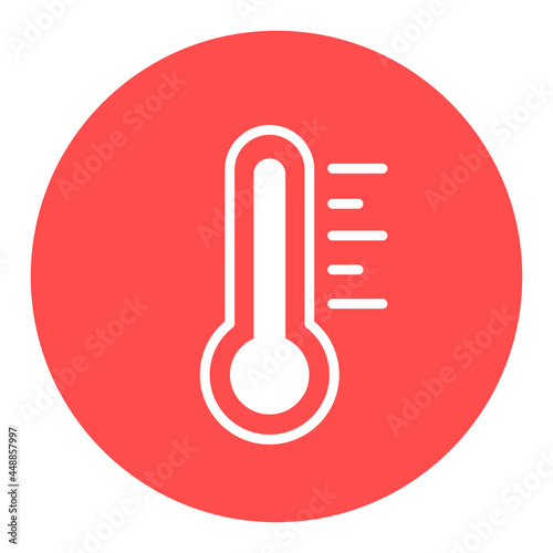 Thermometer heat hot glyph icon. Weather sign