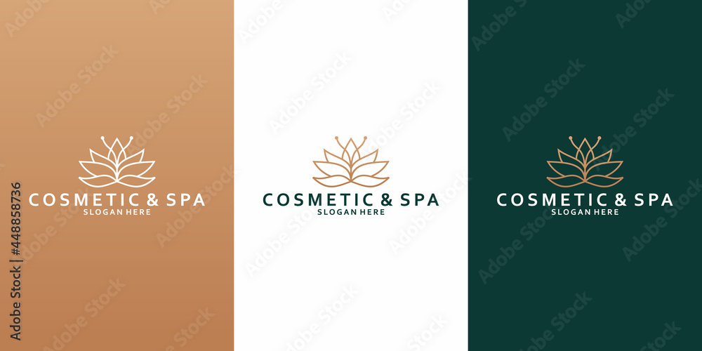 lotus logo design for your business spa, resort, yoga