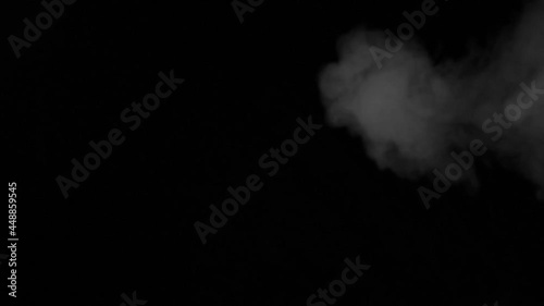 smoke overlay footage for creative video presentation. smoke motion effect on black background. floating fog illustration for decorating any video project.