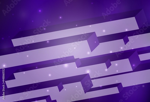 Dark Purple vector template with rhombus.
