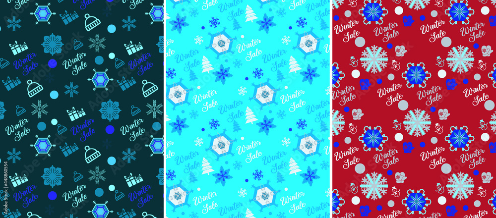 conjunto de banner para ofertas de invierno. 
