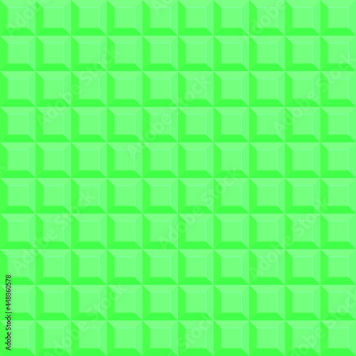 Green squares background. Mosaic tiles. Vector illustration.