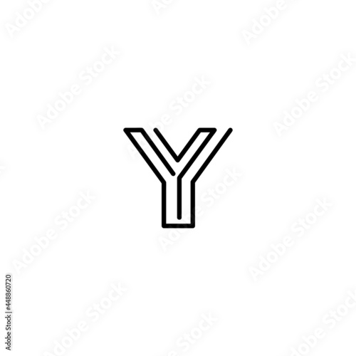 Minimalism line logo initial letter y