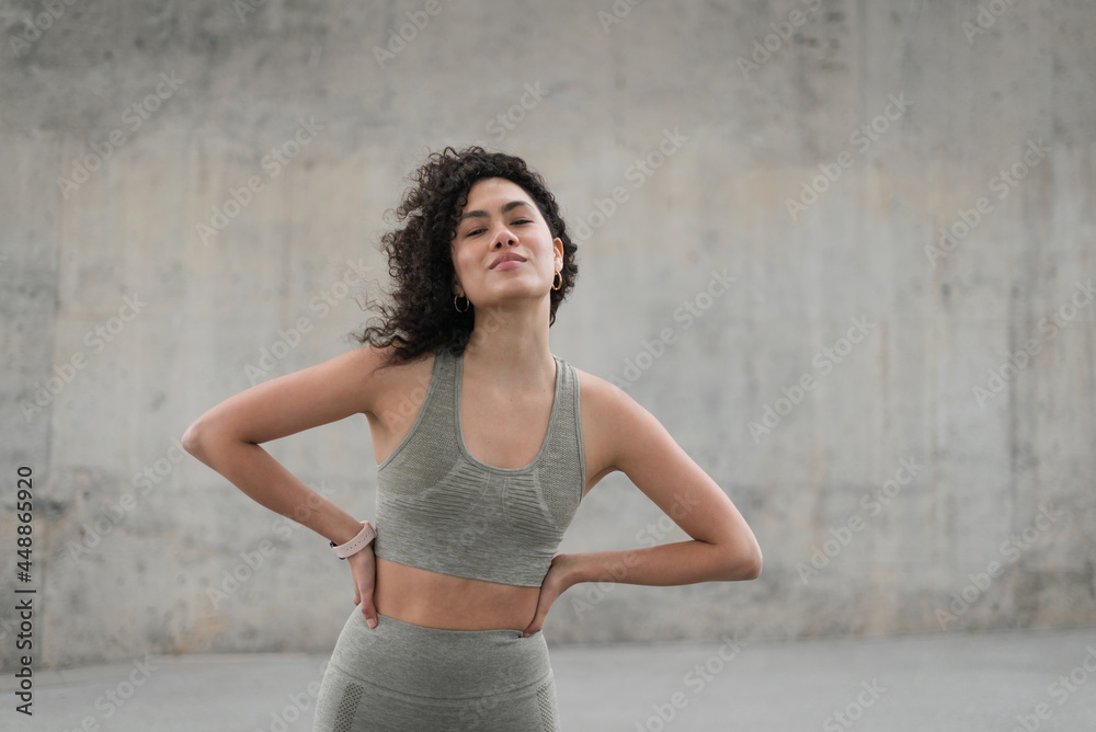 Portrait of a fit mixed race woman Portrait of a fit mixed race woman