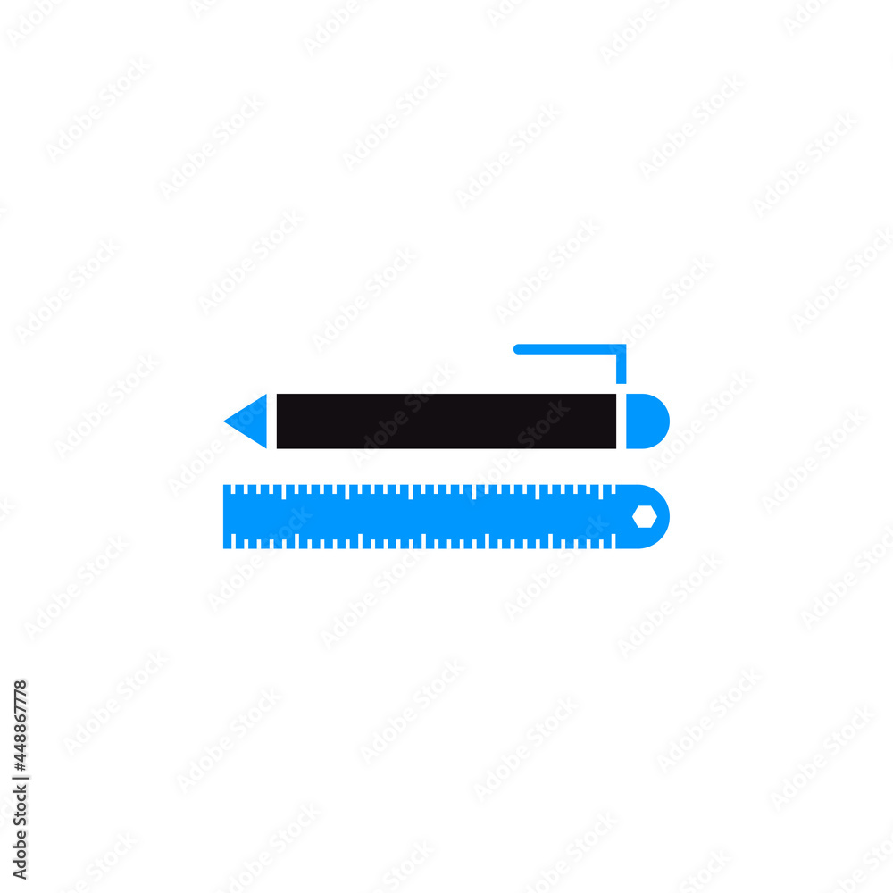 pencil and scale icon vector pencil and scale icon vector