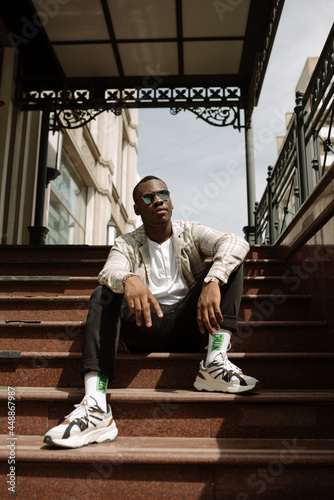 Portrait of a guy on the stairs 