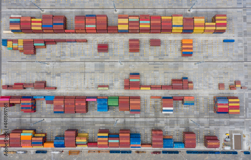 many cargo containers
