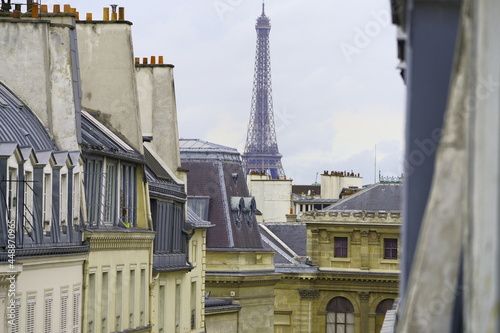 Rue des rue des beaux arts. A view from the balcony in Paris