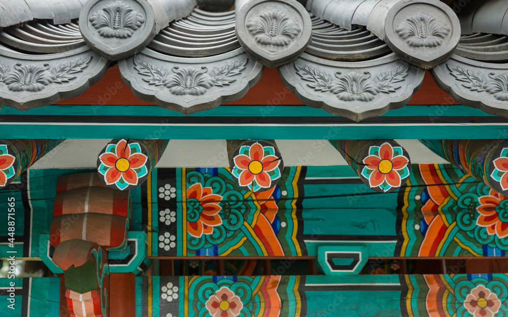 Korean traditional eaves and patterns Stock Photo Adobe Stock