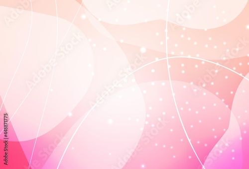 Light Pink vector Decorative design in abstract style with bubbles, lines.