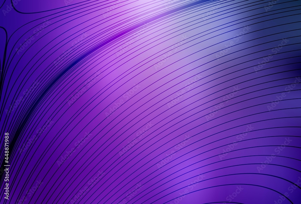 Fototapeta premium Light Purple, Pink vector texture with bent lines.