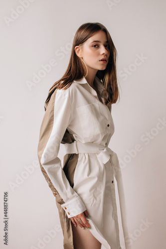 Young model in casual dress  photo