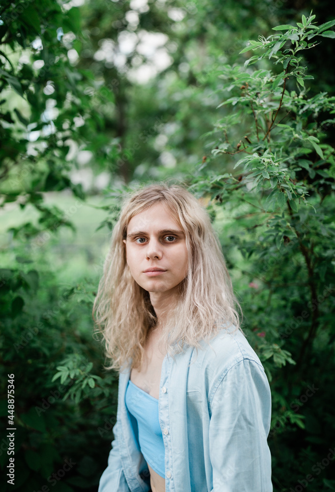 Young transgender woman outdoors Young transgender woman outdoors