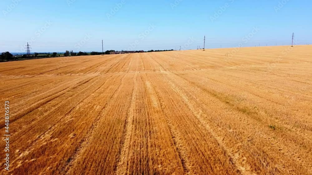 Aerial drone view of a flying over the rural agricultural landscape. Aerial drone view of a flying over the rural agricultural landscape.