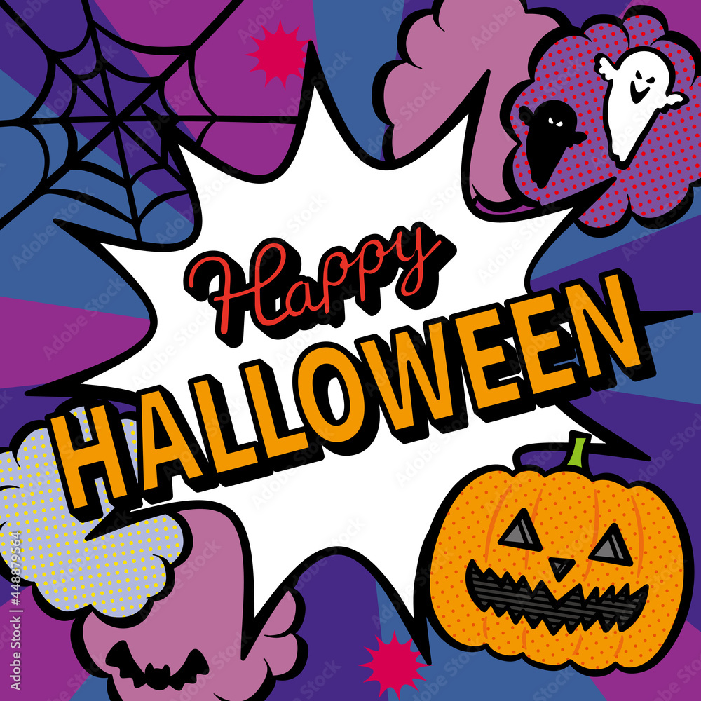 アメコミ風 ハロウィン デザイン Stock Vector Adobe Stock
