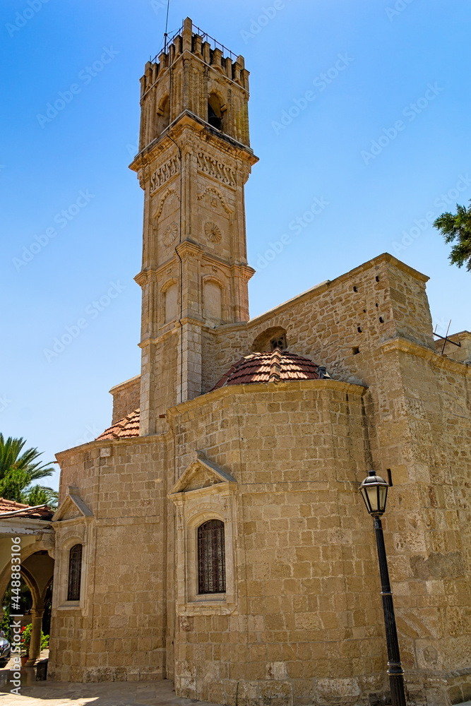 Cyprus, Larnaca - 28 June 2021. Chryspolitissa Orthodox Church (also known as Panagia Chryssopolitissa, Church of Virgin Mary of Chryssapolitissa). It is related to the ancient city of Kition.