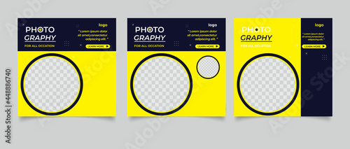 Photography photo studio social media post banner