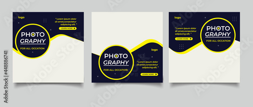 Photography photo studio social media post banner