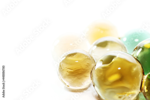 Close up of crystal soil water bubble