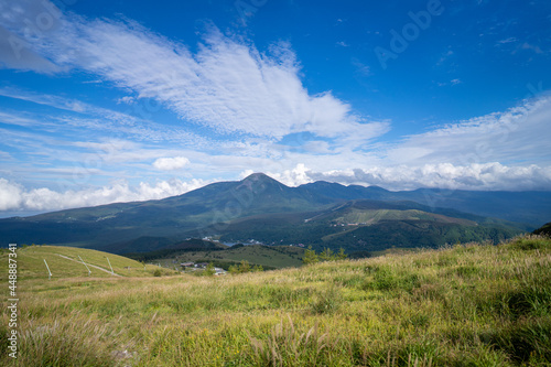                                                           A view of climbing Kirigamine Peak in Suwa City  Nagano Prefecture.