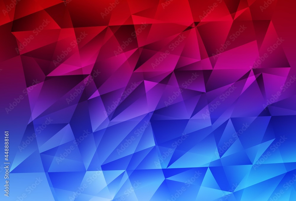 Obraz premium Light Blue, Red vector background with triangles.