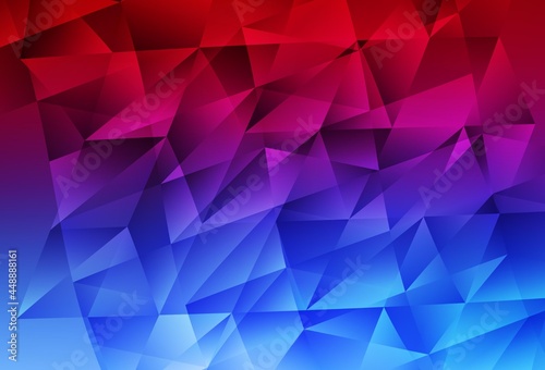 Light Blue, Red vector background with triangles.