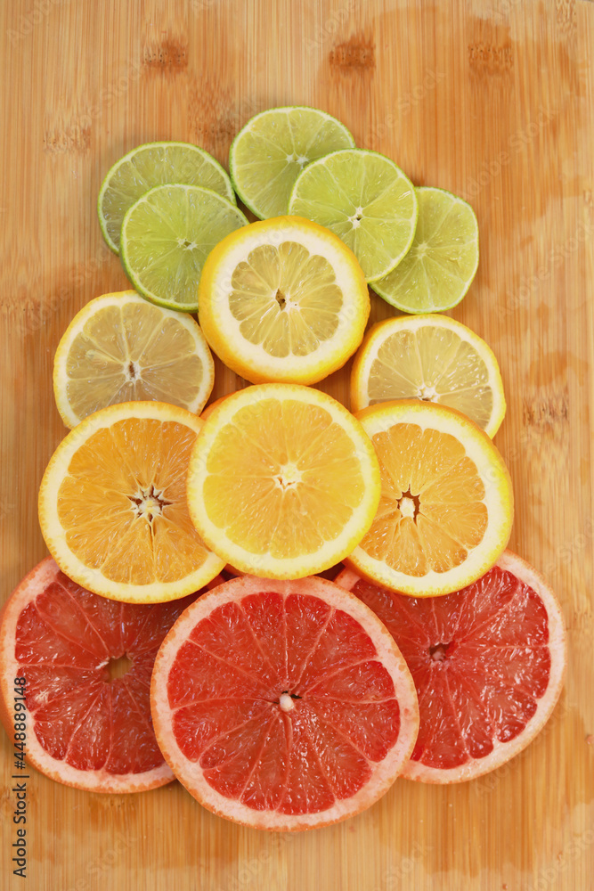 Citrus Fruit Slices on Charcuterie Board Citrus Fruit Slices on Charcuterie Board
