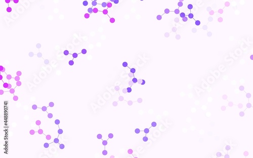 Light Purple  Pink vector background with forms of artificial intelligence.