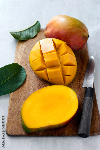 Serving of fresh mango