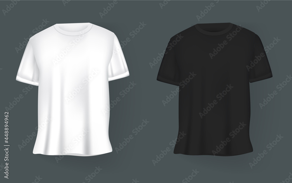 Vector mockup of classic men's tee shirt. Vector mockup of classic men's tee shirt.