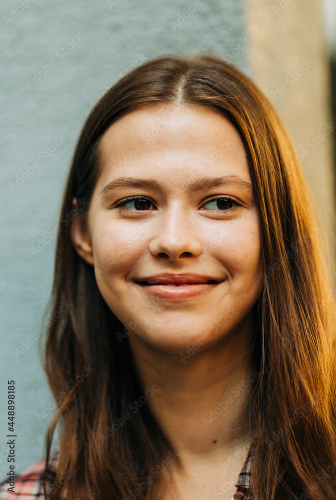young woman in closeup