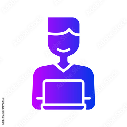 Remote working icon © verry
