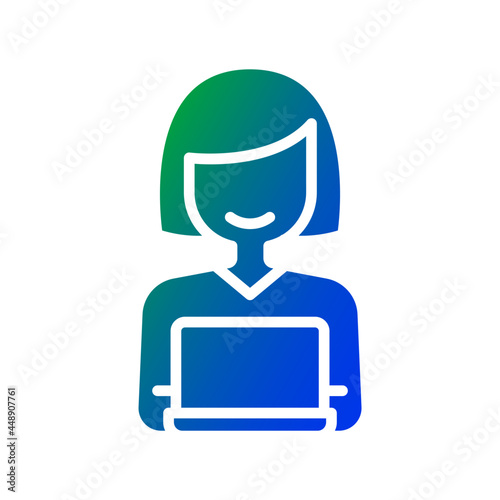 Remote working icon © verry