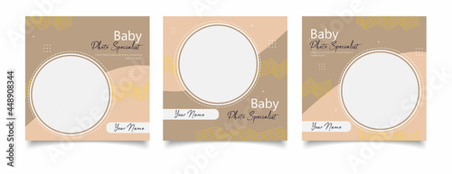 Baby photography poster template