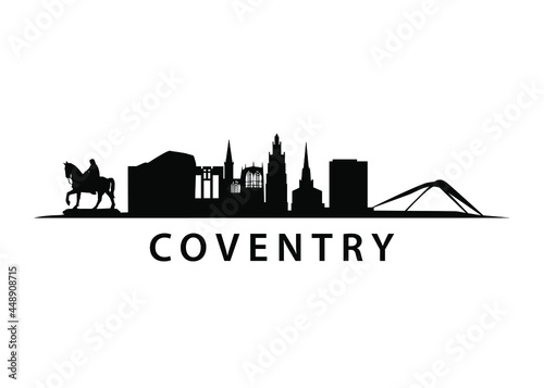 Obraz na płótnie Coventry City in England, British Landscape, Skyline Form West Midlands w salonie