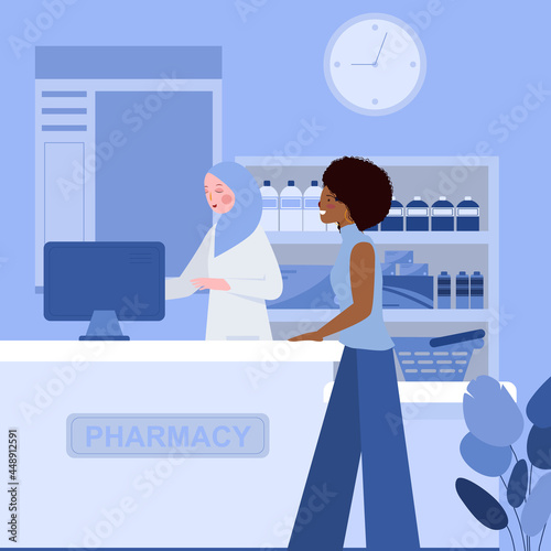 pharmacist which blue color is a person who professionally qualified to prepare and dispense medicine drugs and who works in hospital or pharmacy