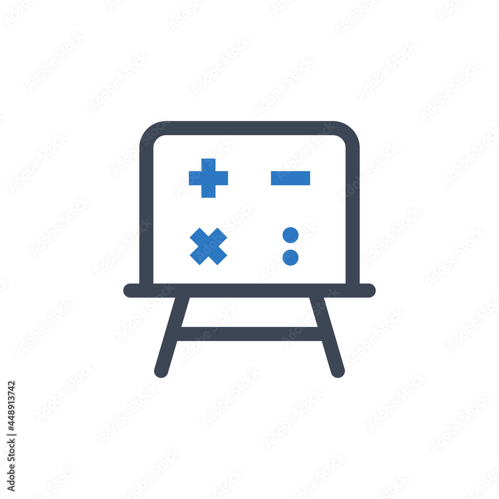 Math class icon vector graphic illustration Math class icon vector graphic illustration