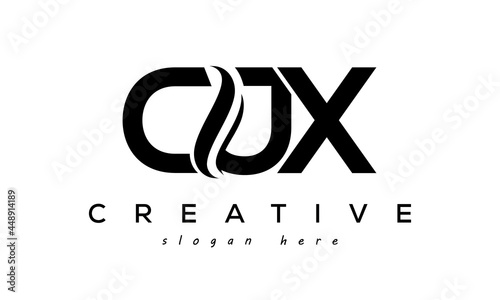 Letter CJX creative logo design vector	