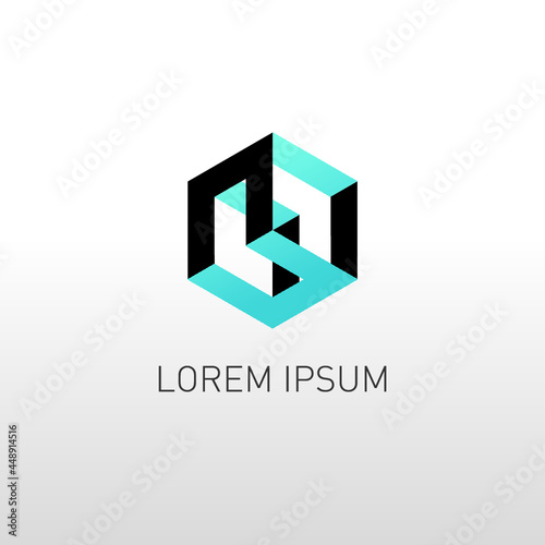 corporate hexagon logo design