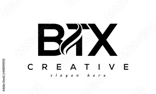 Letter BTX creative logo design vector	 photo